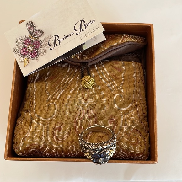 Barbara Bixby Iolite & White Sapphire Ring, Sterling Silver & 18k Gold - Picture 10 of 11